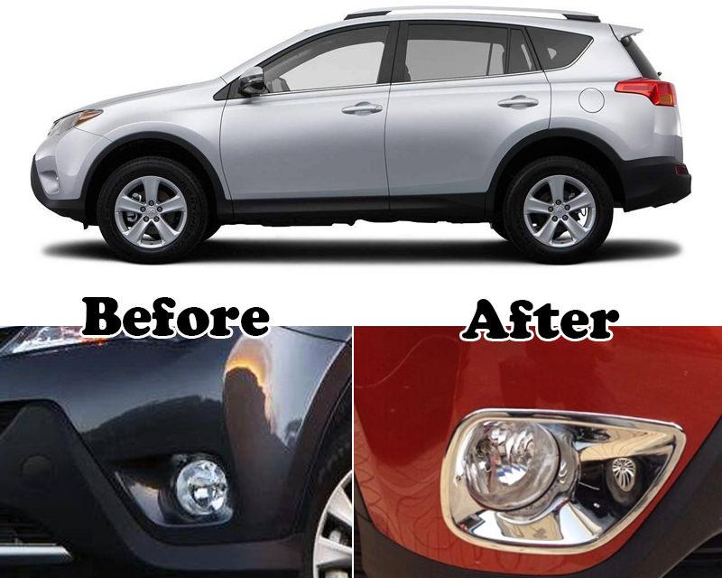 Toyota RAV4 4 XA40 Chrom Nebelscheinwerfer Licht Abdeckung Rahmen Vorne