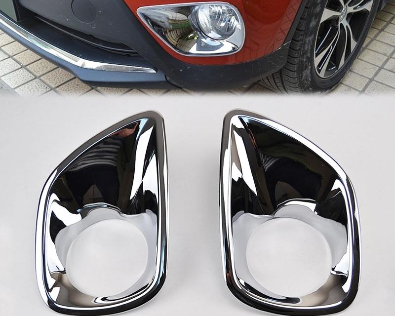 Toyota RAV4 4 XA40 Chrom Nebelscheinwerfer Licht Abdeckung Rahmen Vorne
