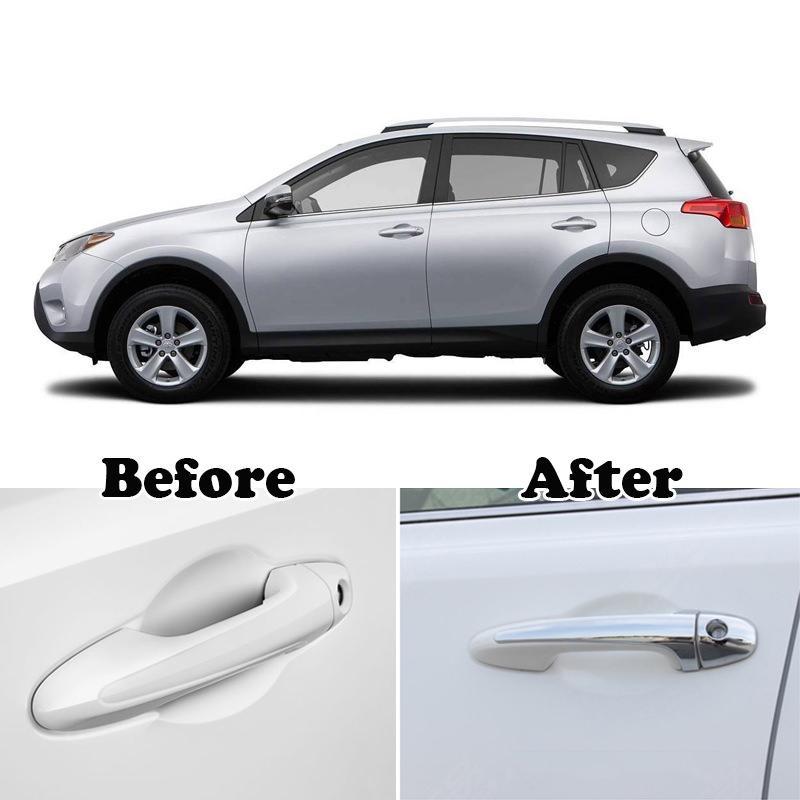 Toyota RAV4 4 XA40 Chrom Türgriff Außen Tür Abdeckung Rahmen
