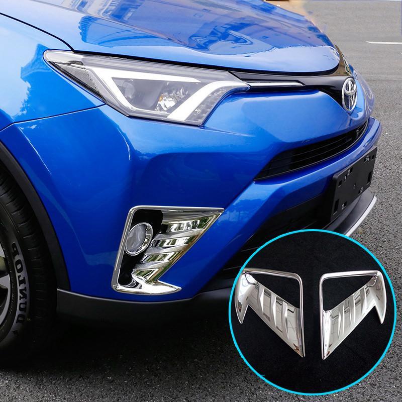 Toyota RAV4 4 XA40 Chrom Nebelscheinwerfer Licht Abdeckung Rahmen Vorne