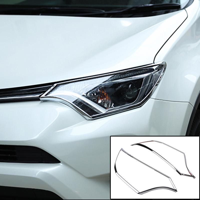 Toyota RAV4 4 XA40 Chrom Licht Leuchte Scheinwerfer Vorne Abdeckung