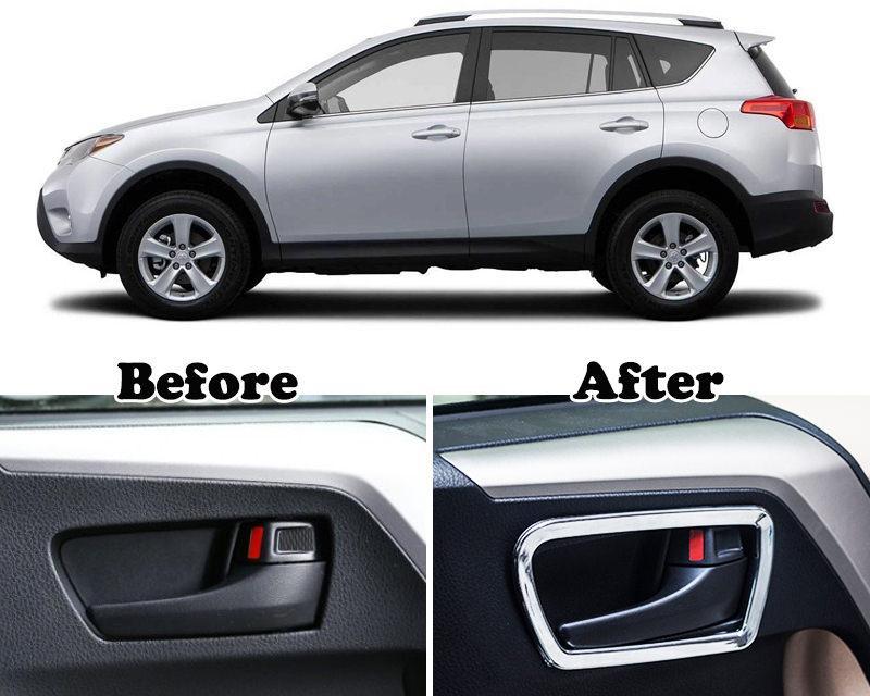 Toyota RAV4 4 XA40 Chrom Türgriff Innen Abdeckung Blende Rahmen