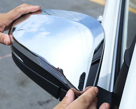 Toyota RAV4 4 XA40 Chrom Carbon Rückspiegel Seitenspiegel Abdeckung Blende Rahmen