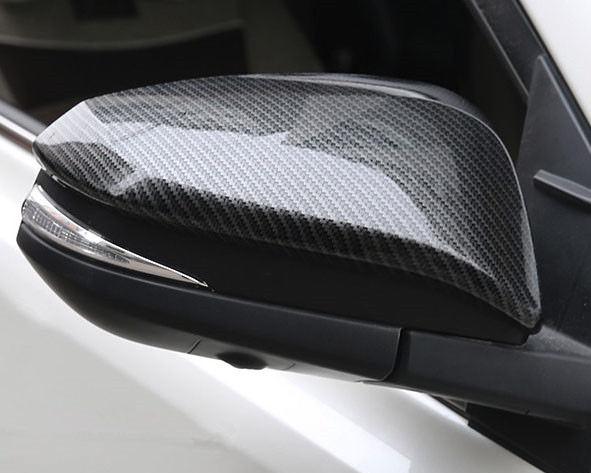 Toyota RAV4 4 XA40 Chrom Carbon Rückspiegel Seitenspiegel Abdeckung Blende Rahmen