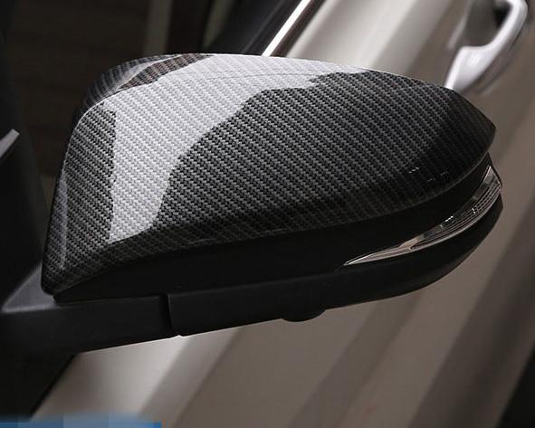 Toyota RAV4 4 XA40 Chrom Carbon Rückspiegel Seitenspiegel Abdeckung Blende Rahmen