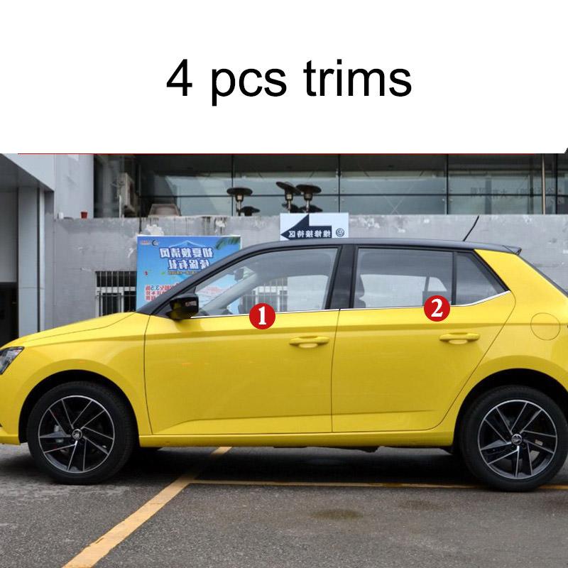 Skoda Fabia 3 Chrom Zierleiste Zierstab Chromleiste A B C Säule Abdeckung