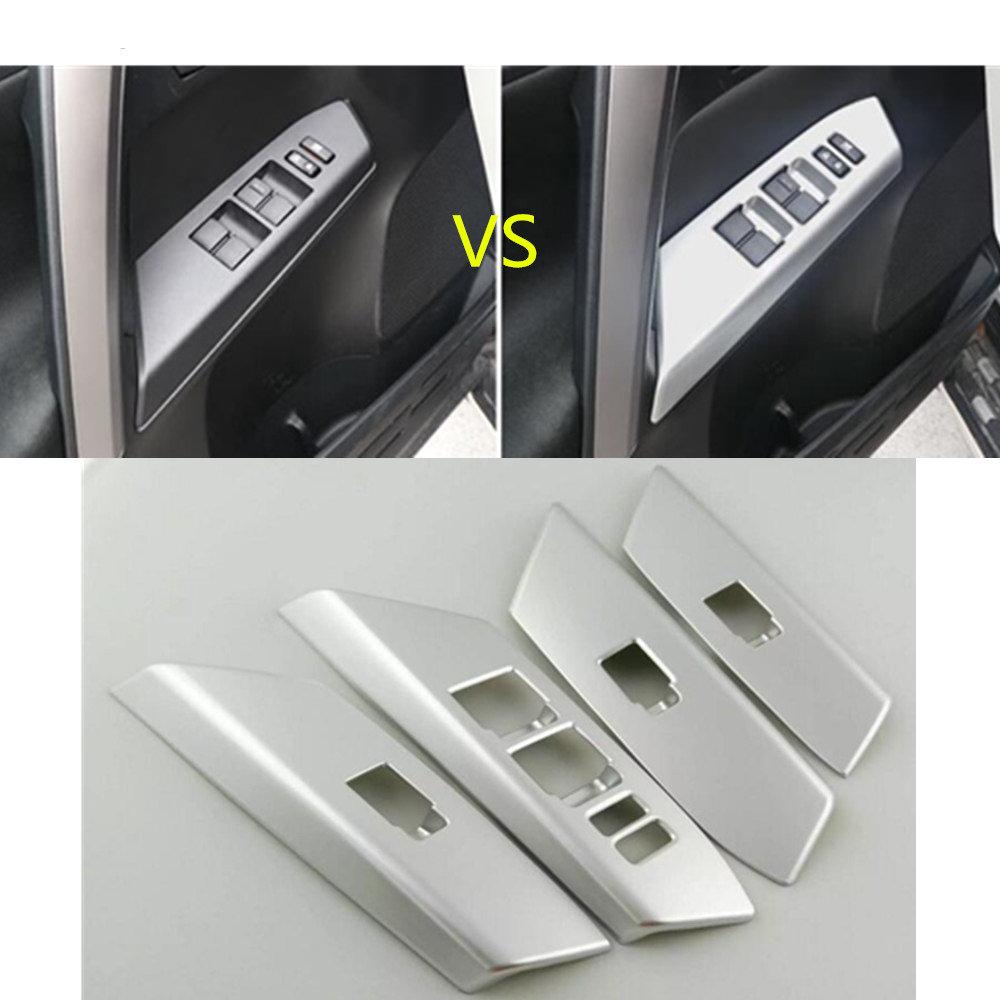Toyota RAV4 4 XA40 Chrom Abdeckung Fenster Heber Schalter Taster Rahmen