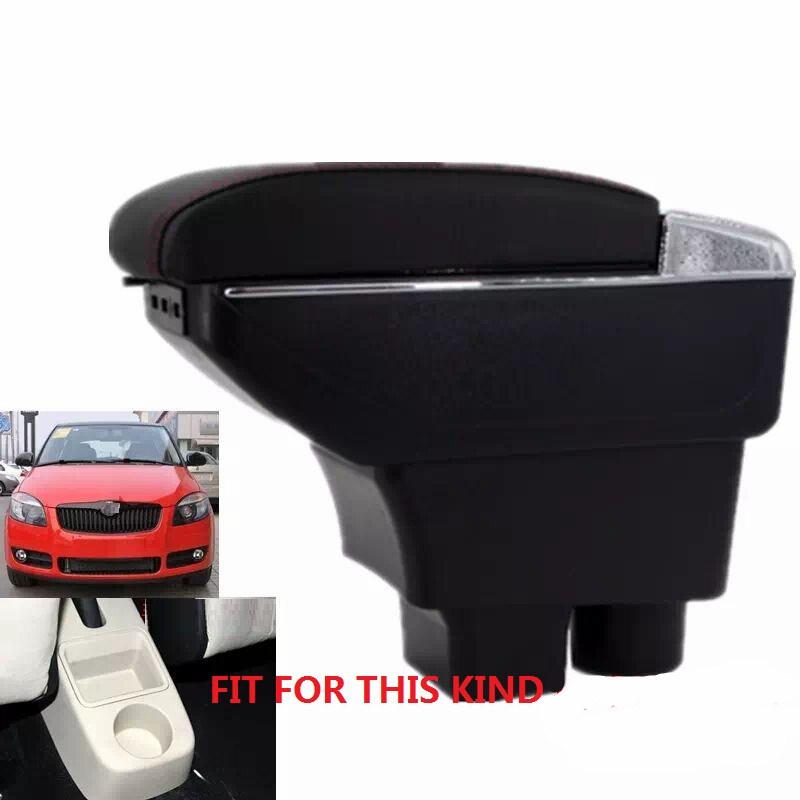 Skoda Fabia 2 B6 Mittelkonsole Armlehne Aufbewahrungs Box Kiste Lagerung Ablagekasten