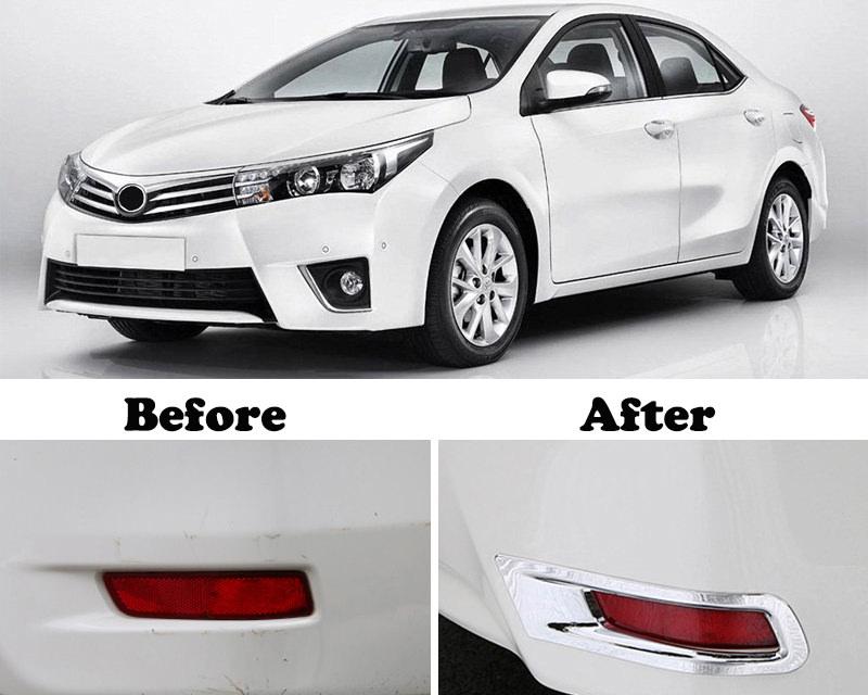 Toyota Corolla E170 Chrom Nebelscheinwerfer Abdeckung Rahmen Licht Hinten
