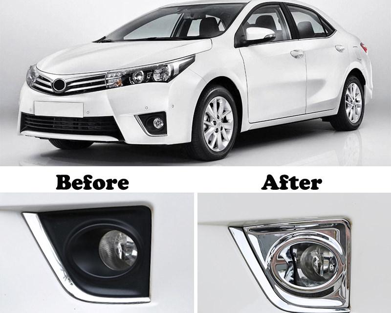 Toyota Corolla E170 Chrom Nebelscheinwerfer Licht Abdeckung Rahmen Vorne