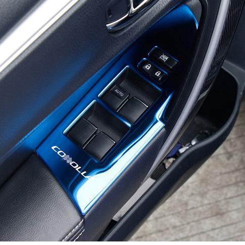 Toyota Corolla E170 Edelstahl Abdeckung Fenster Heber Schalter Taster Rahmen