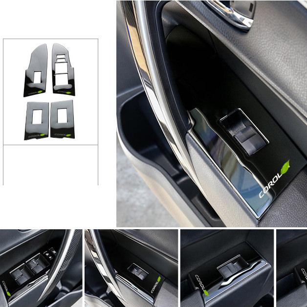 Toyota Corolla E170 Edelstahl Abdeckung Fenster Heber Schalter Taster Rahmen