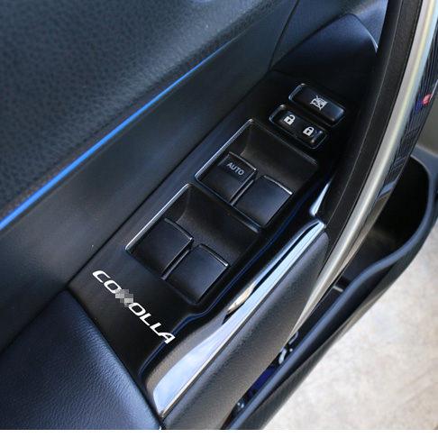 Toyota Corolla E170 Edelstahl Abdeckung Fenster Heber Schalter Taster Rahmen