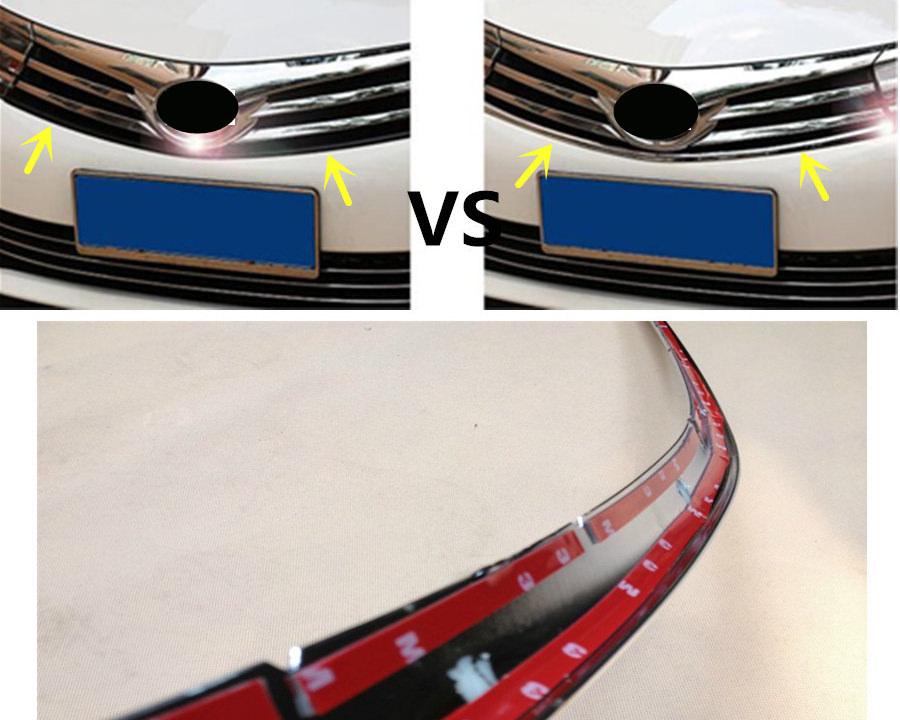Toyota Corolla E170 Chrom Stossleiste Kühlergrill Vorne Leiste Abdeckung