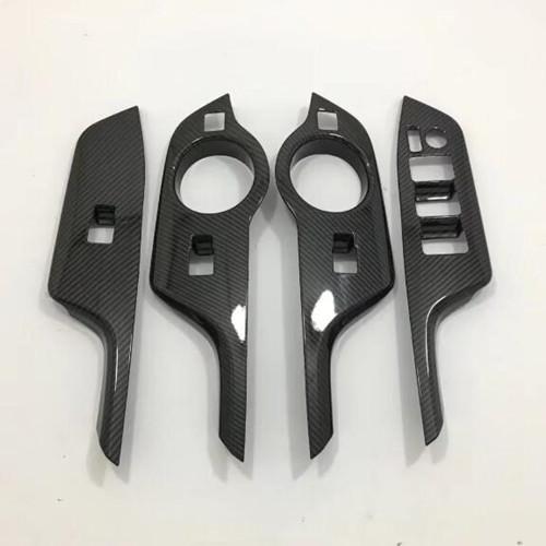 Toyota C-HR Chrom Carbon Abdeckung Fenster Heber Schalter Taster Rahmen
