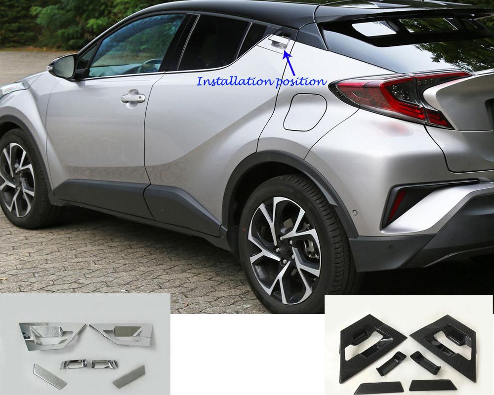 Toyota C-HR Chrom Carbon Außen Türgriff Schalen Mulden Tür Kappen Abdeckung