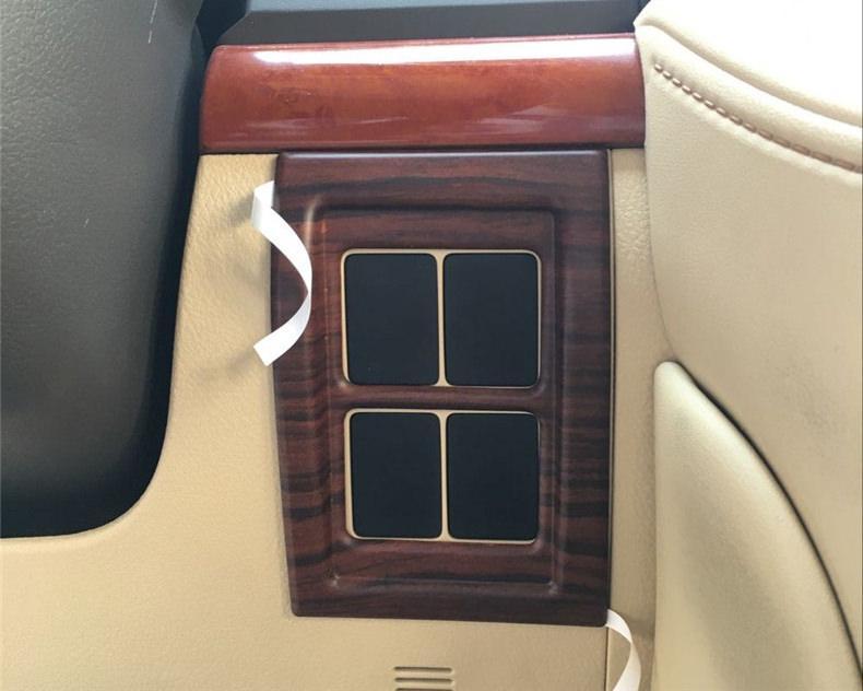 Toyota Land Cruiser J200 Chrom Holz Imitation Licht Seiten Spiegel Schalter Abdeckung