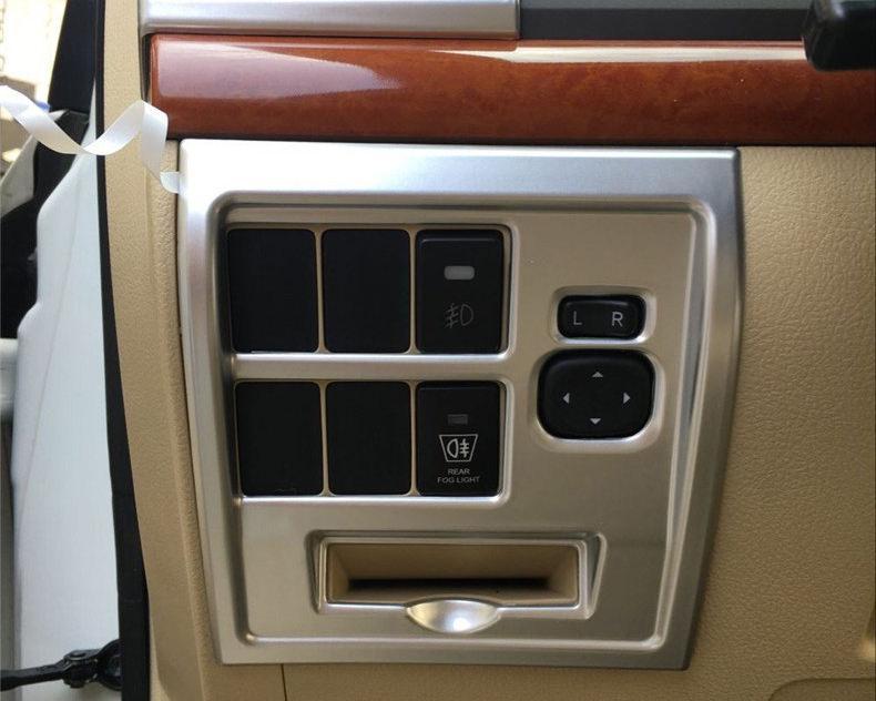 Toyota Land Cruiser J200 Chrom Holz Imitation Licht Seiten Spiegel Schalter Abdeckung