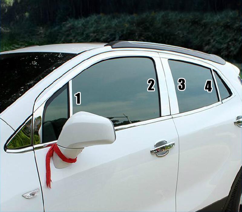 Opel Mokka Chrom Türzierleisten B Säule Türsäule Abdeckung