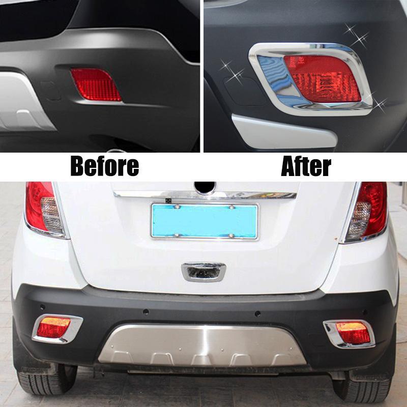Opel Mokka Chrom Nebelscheinwerfer Abdeckung Rahmen Licht Hinten