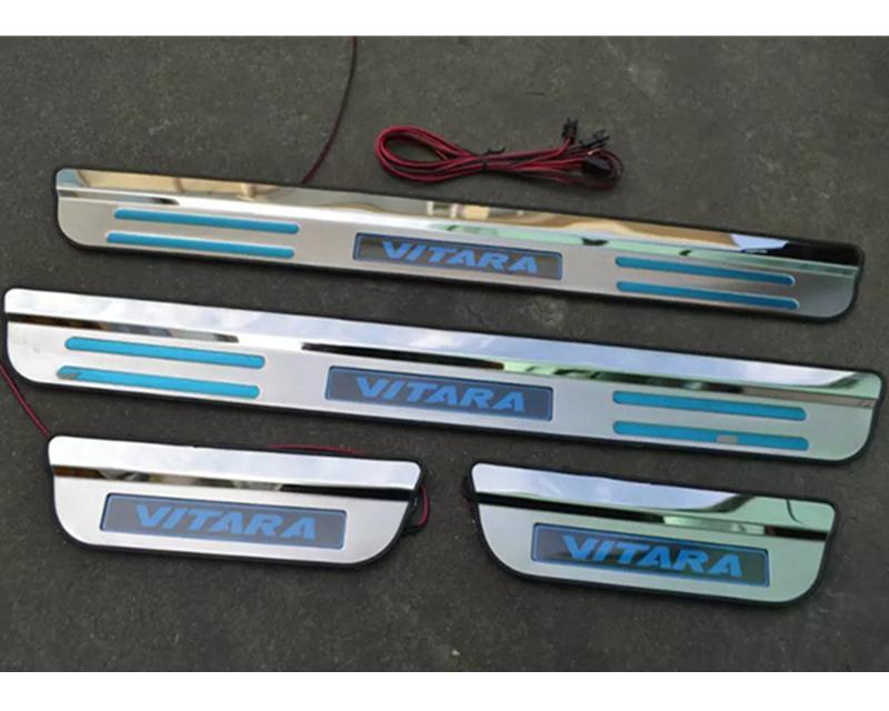Suzuki Vitara 4 LY Edelstahl LED Einstiegs Leisten Tür Schweller Auflage Abdeckung