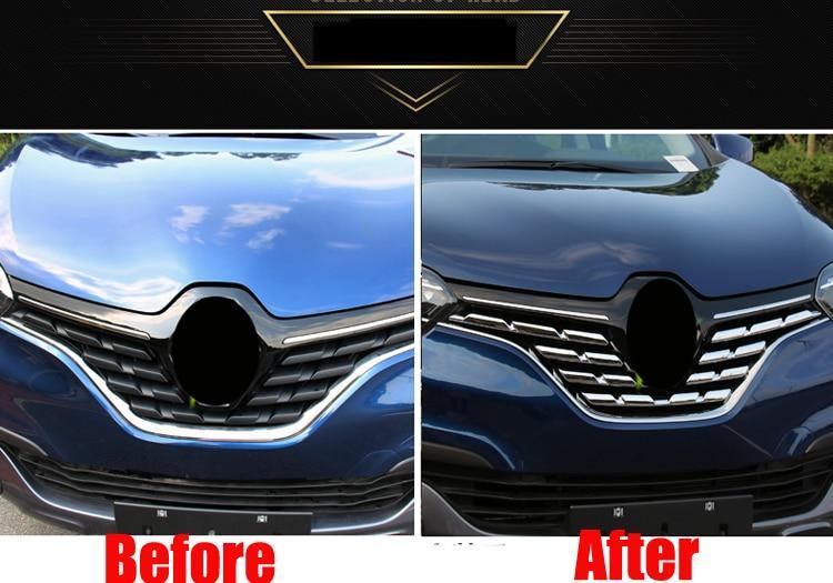 Renault Kadjar Chrom Kühlergrill Gitter Niere Streifen Abdeckung