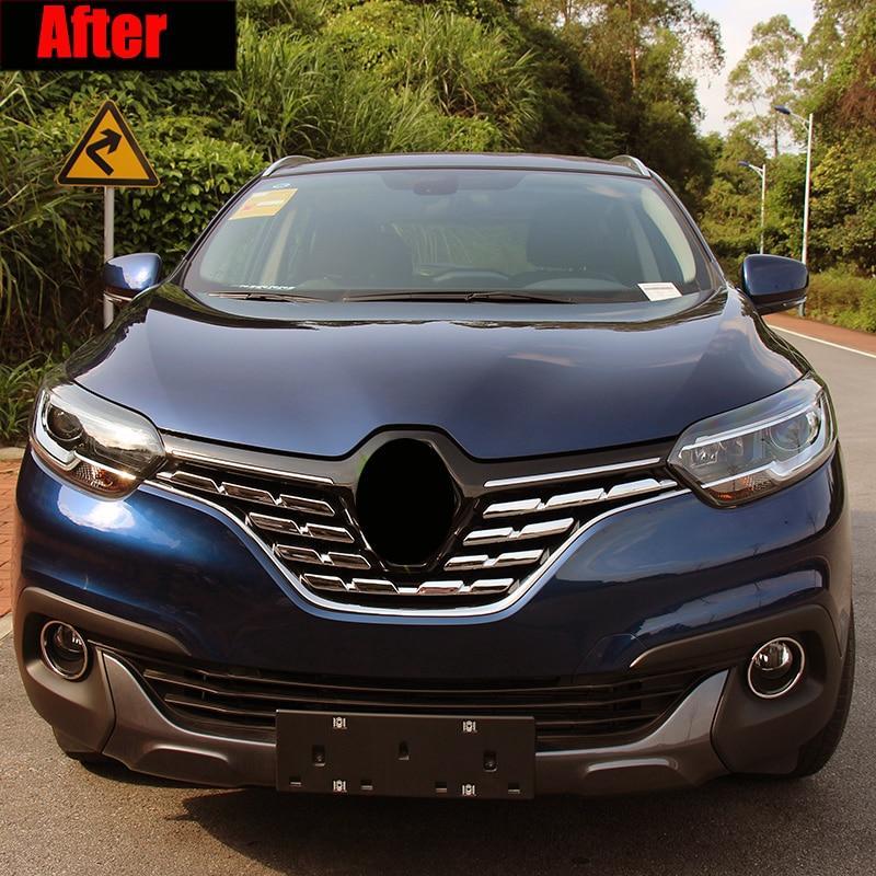Renault Kadjar Chrom Kühlergrill Gitter Niere Streifen Abdeckung