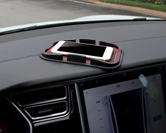 Tesla Model S / X / 3 Antirutschmatte Gummimatten Mobiltelefon Handy Halter