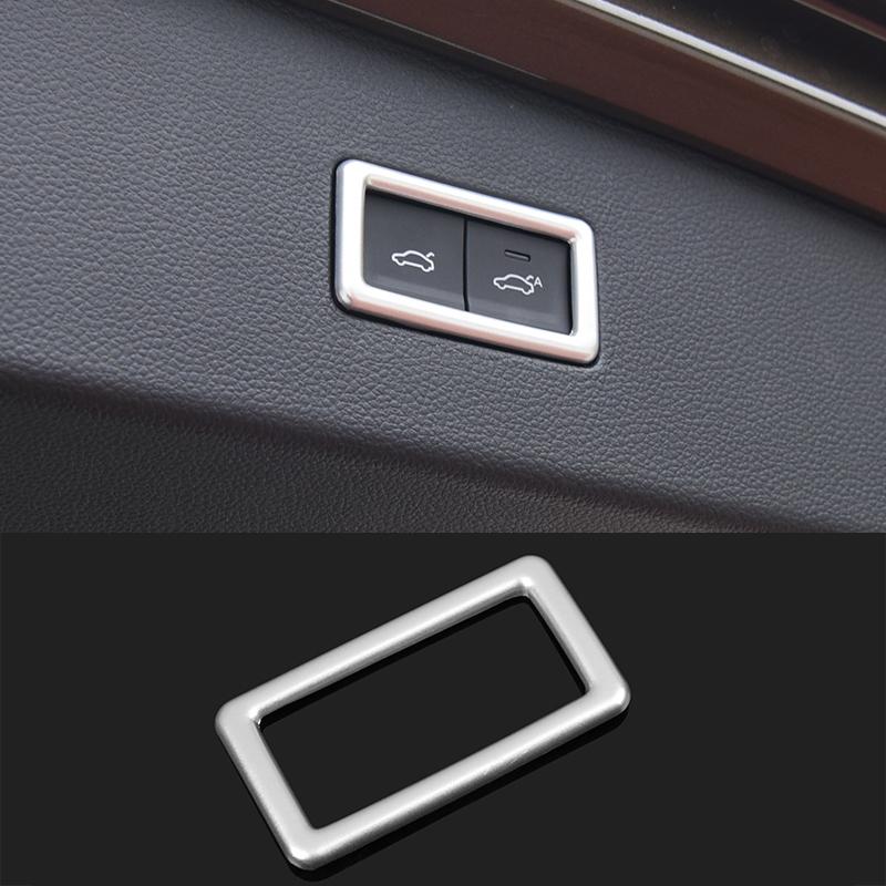 VW Tiguan MQB Chrom Kofferraum Gepäckraum Laderaum Knopf Schalter Abdeckung Rahmen