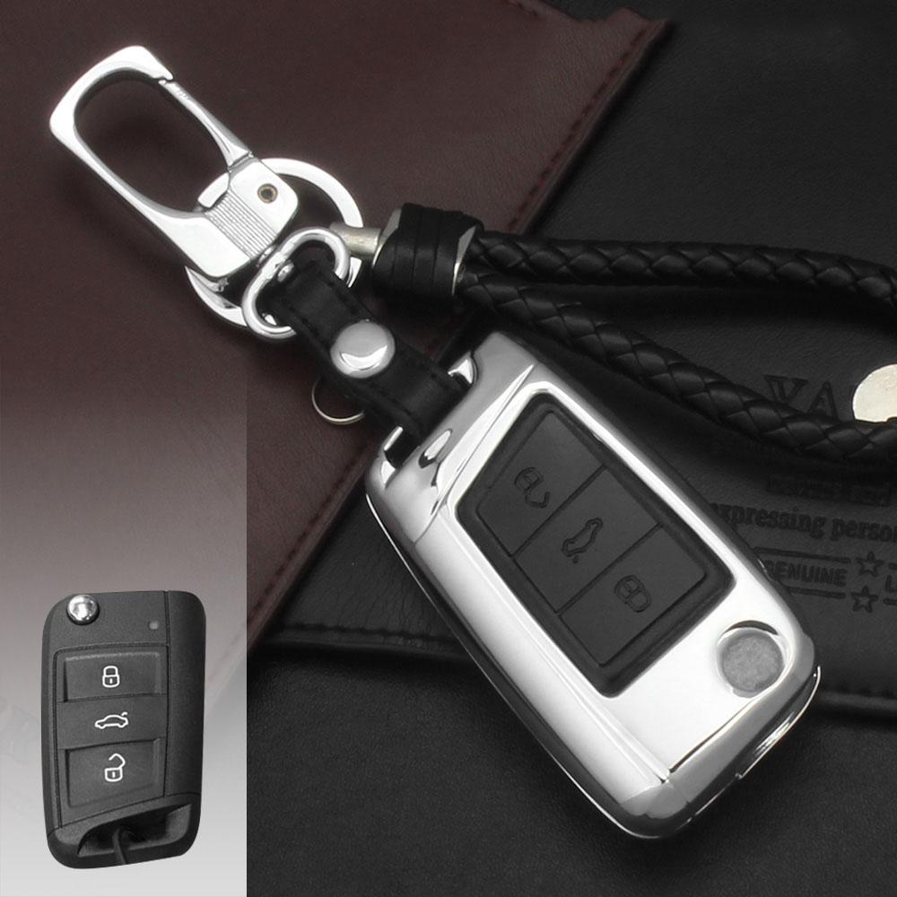 VW Tiguan MQB Zinklegierung Auto Schlüssel Schutz Hülle Etui
