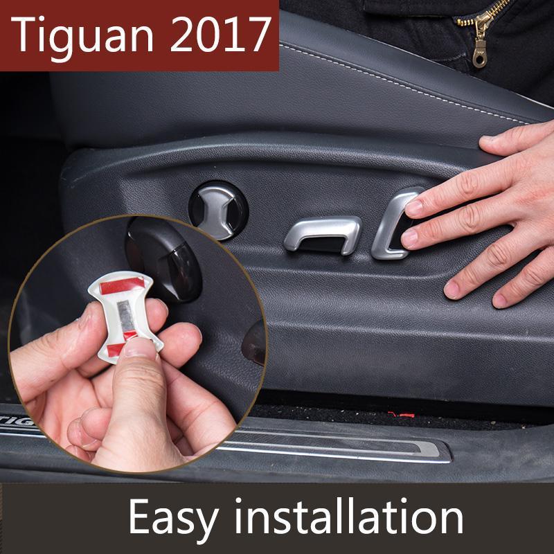VW Tiguan MQB Chrom Autositz Einstellung Knopf Schalter Abdeckung