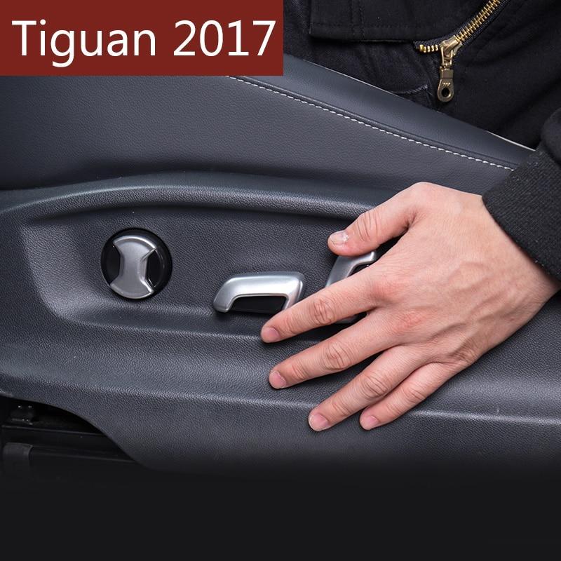 VW Tiguan MQB Chrom Autositz Einstellung Knopf Schalter Abdeckung