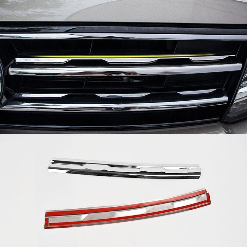 VW Tiguan MQB Edelstahl Stossleiste Kühlergrill Vorne Leiste Abdeckung