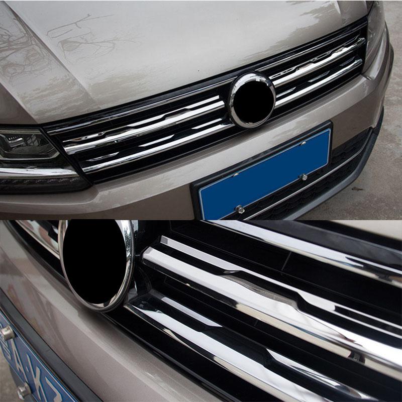 VW Tiguan MQB Edelstahl Stossleiste Kühlergrill Vorne Leiste Abdeckung