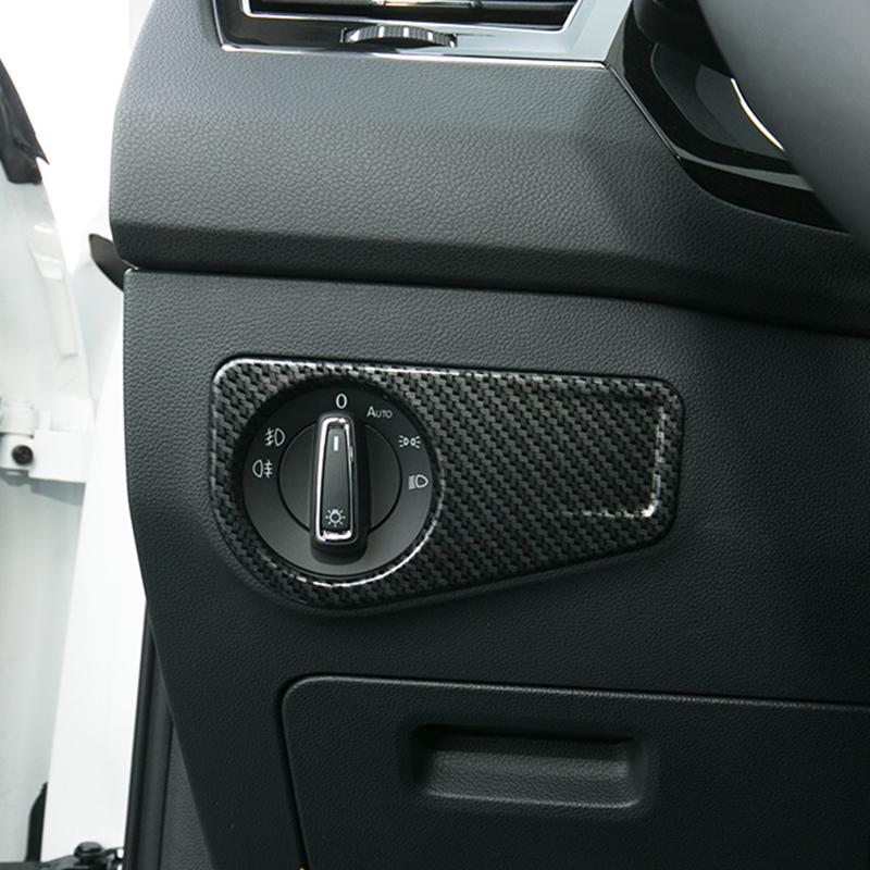 VW Tiguan MQB Chrom Carbon Licht Schalter Abdeckung Rahmen