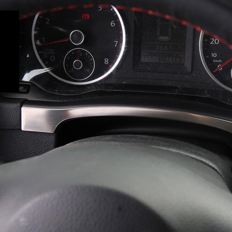 VW Tiguan PQ35 Edelstahl Mittelkonsole Armaturenbrett Geschwindigkeitsmesser Abdeckung Leiste