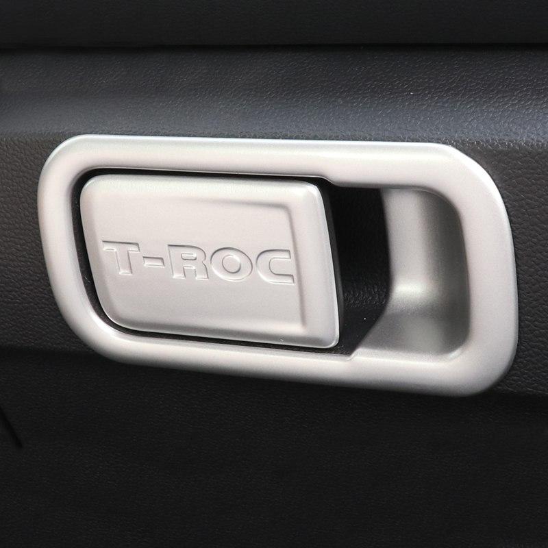 VW T-Roc MQB Chrom Carbon Griff Hebel Handschuh Fach Kasten Abdeckung