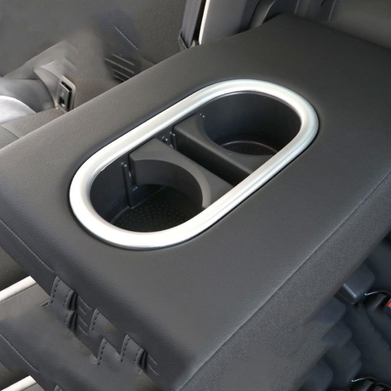 VW T-Roc MQB Chrom Carbon Getränke Becher Halter Rücksitz Hinten Rahmen