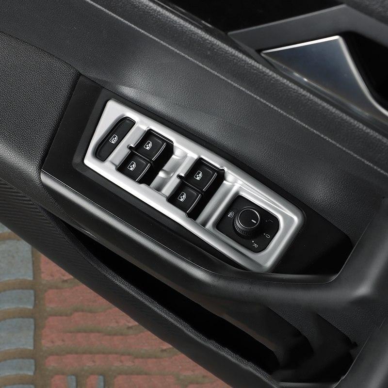 VW T-Roc MQB Chrom Carbon Fenster Heber Schalter Taster Abdeckung Rahmen