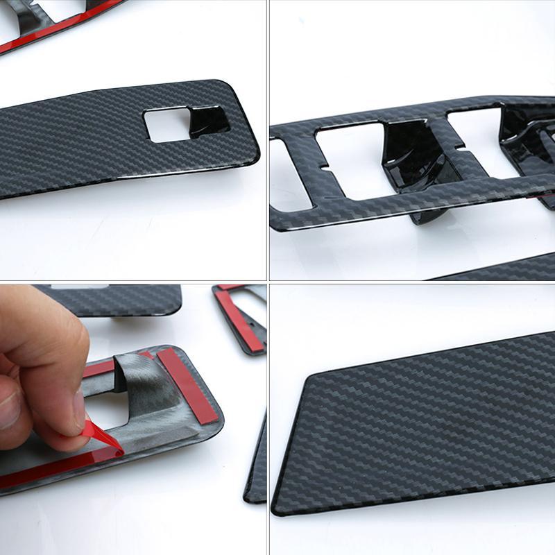 VW T-Roc MQB Chrom Carbon Fenster Heber Schalter Taster Abdeckung Rahmen