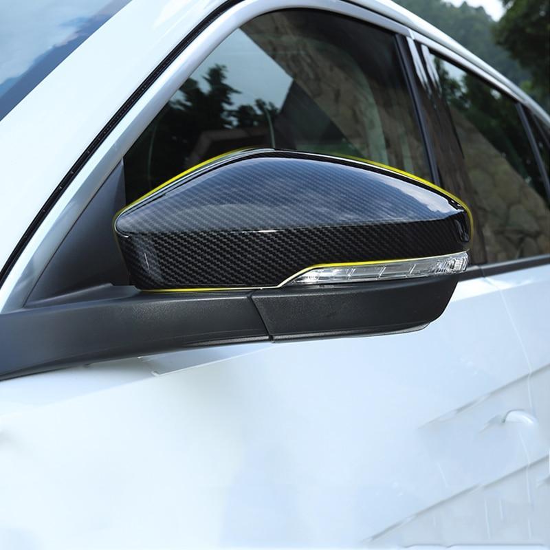 VW T-Roc MQB Chrom Carbon Rückspiegel Seitenspiegel Abdeckung Blende Rahmen