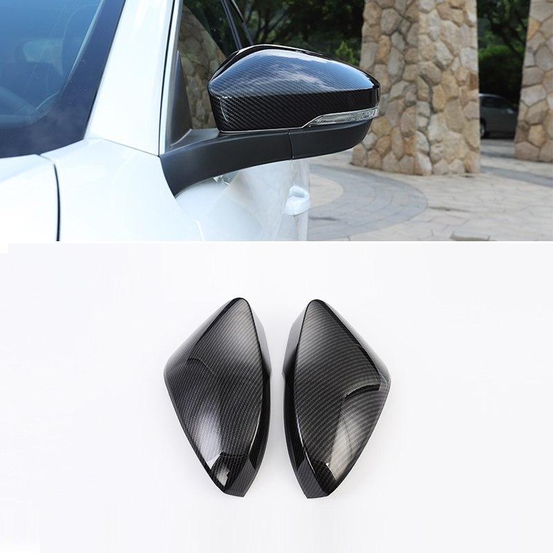 VW T-Roc MQB Chrom Carbon Rückspiegel Seitenspiegel Abdeckung Blende Rahmen