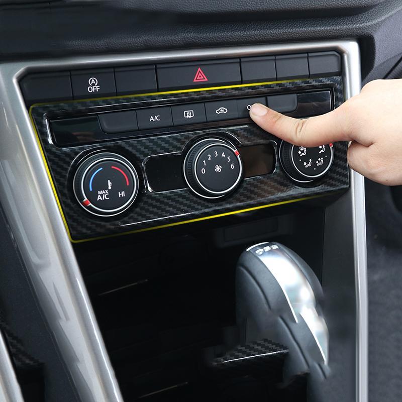 VW T-Roc MQB Chrom Carbon Klimabedienteil Heizungsbedienteil AC Steuerung Abdeckung Rahmen
