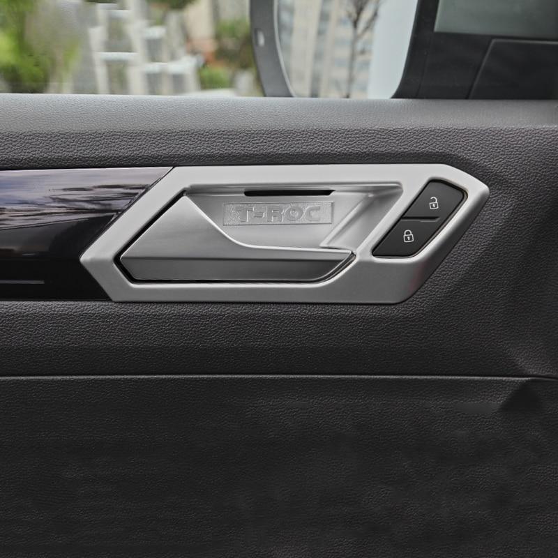 VW T-Roc MQB Chrom Carbon Türgriff Innen Blende Rahmen Abdeckung