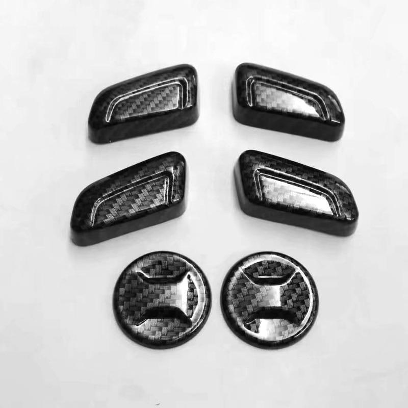 VW T-Roc MQB Chrom Carbon Autositz Einstellung Schalter Knopf Abdeckung
