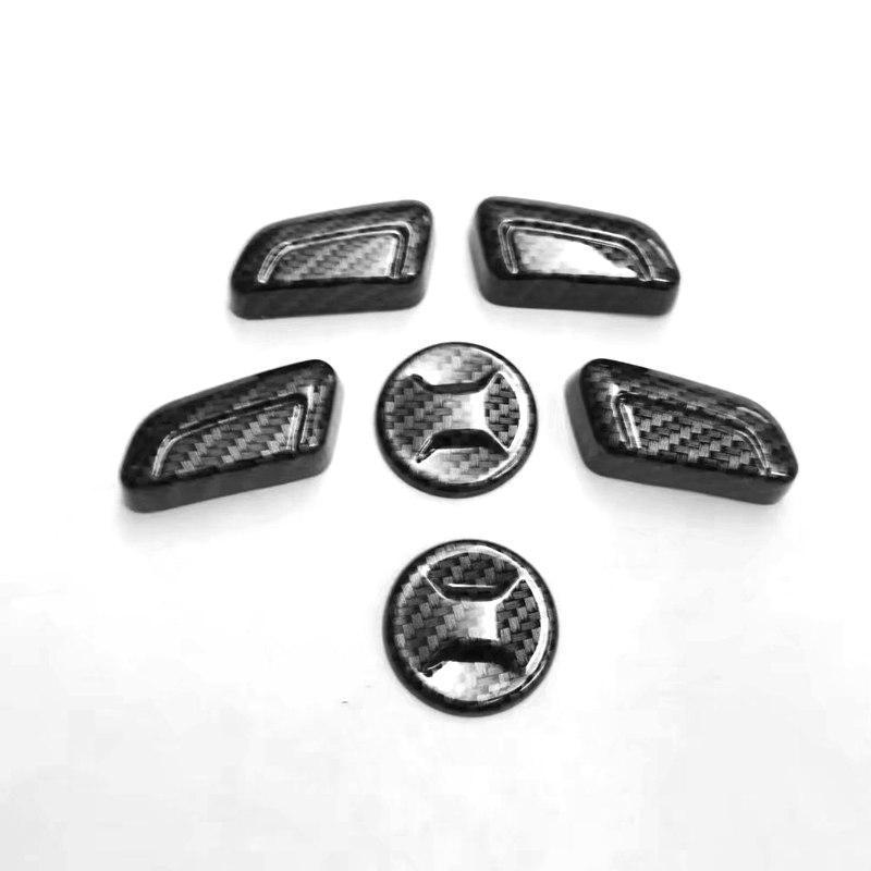 VW T-Roc MQB Chrom Carbon Autositz Einstellung Schalter Knopf Abdeckung