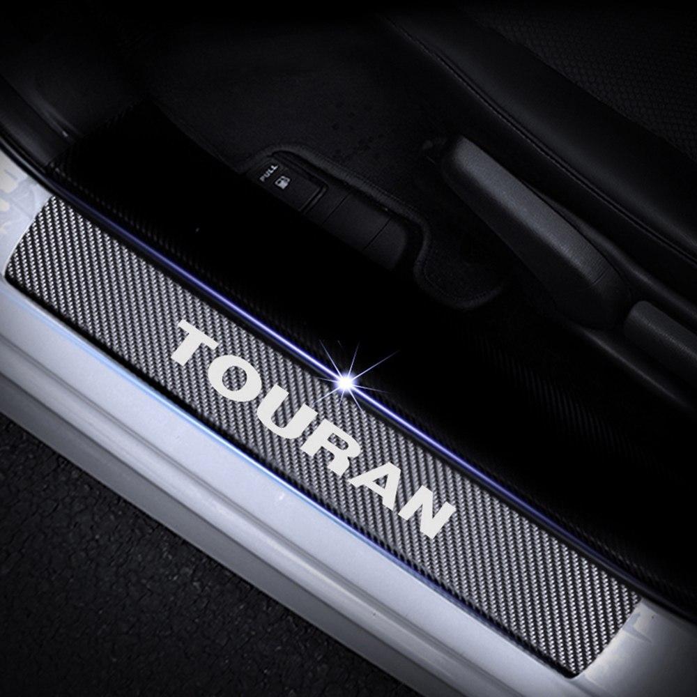 VW Touran 2 MQB Carbon Imitation Einstiegs Tür Leisten Aufkleber Etikett