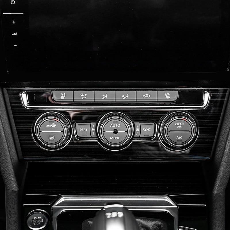 VW Passat B8 Edelstahl Klimabedienteil Heizungsbedienteil AC Steuerung Abdeckung Rahmen