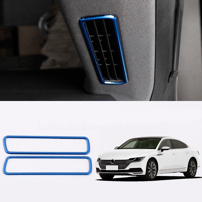 VW Passat B8 Edelstahl Vorne Innenraum Luftdüsen Lüftung Abdeckung Rahmen