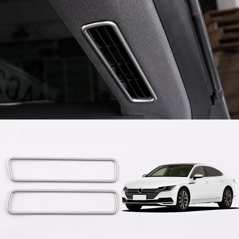 VW Passat B8 Edelstahl Vorne Innenraum Luftdüsen Lüftung Abdeckung Rahmen